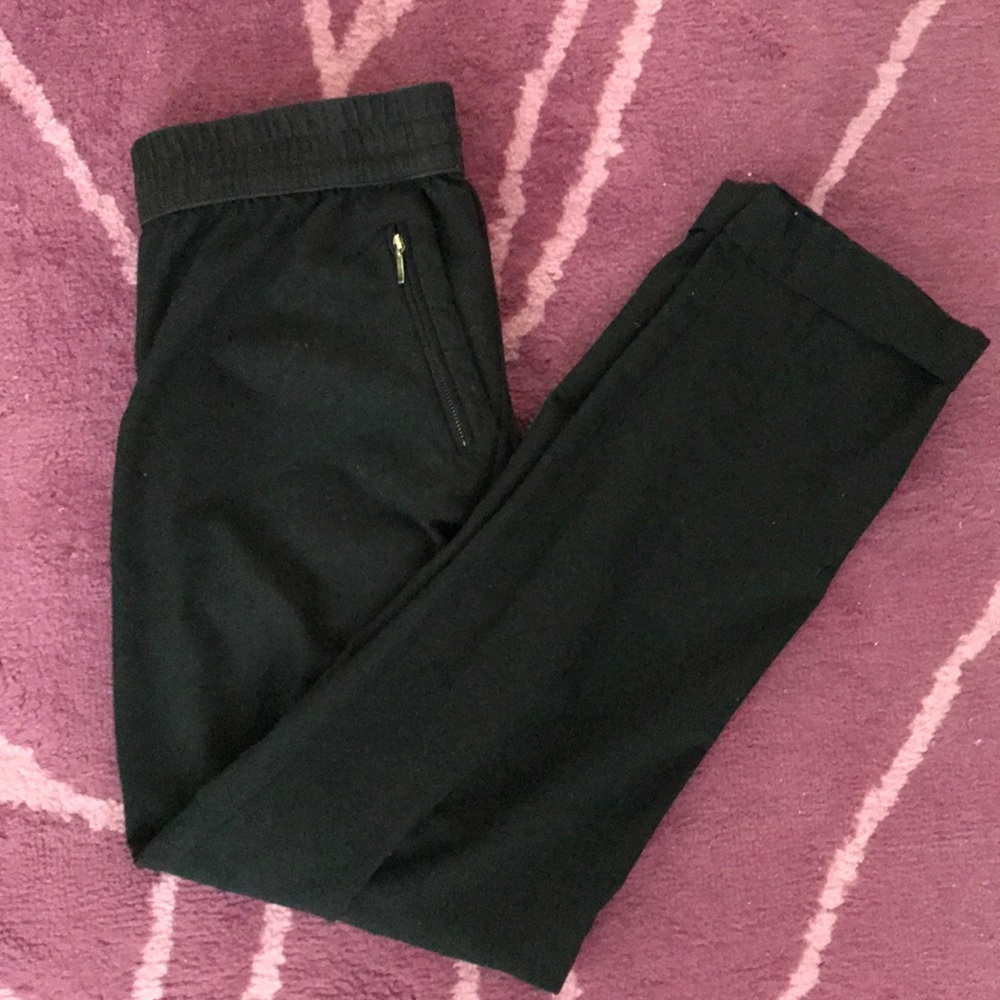 Black Jogger-Style Pants - Size Medium